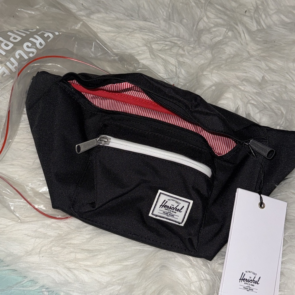 Herschel Supply Company Black and Red Belt Bag